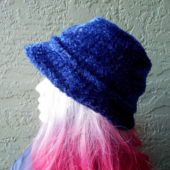 EUC VINTAGE JACOBSON'S Blue Winter Hat - Picture 4 of 6